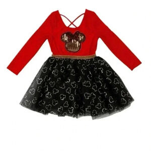 DISNEY Minnie Mouse Tutu outfit size 12M Gold/Black/Red/ sparkly sequins